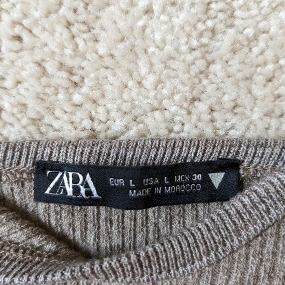 Zara Ribbed Crop Tank Size L - Picture 2 of 4
